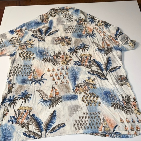 Batik Bay Hawaiian Shirt Sz 2XL Tropical Island‎ Scenes 100% Rayon 🔥🔥 (K) - Picture 6 of 6